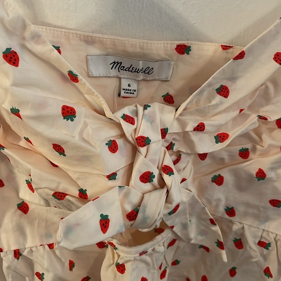 NWT Madewell strawberry print tank top - Picture 3 of 4